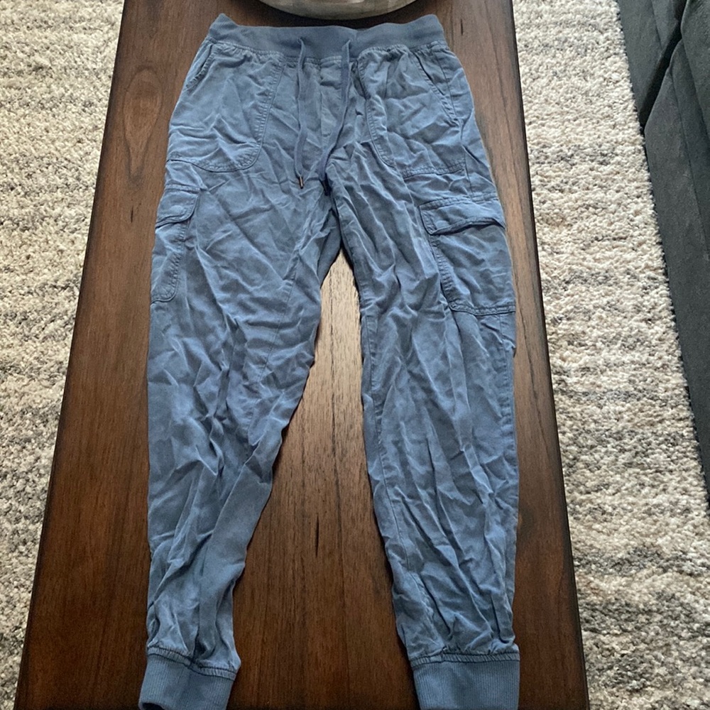 American eagle denim cargo joggers, chambray